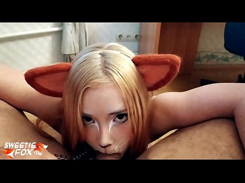 ❤️ Kitsune menelan kontol dan cum di mulutnya ❤ porno indah pada kami ️